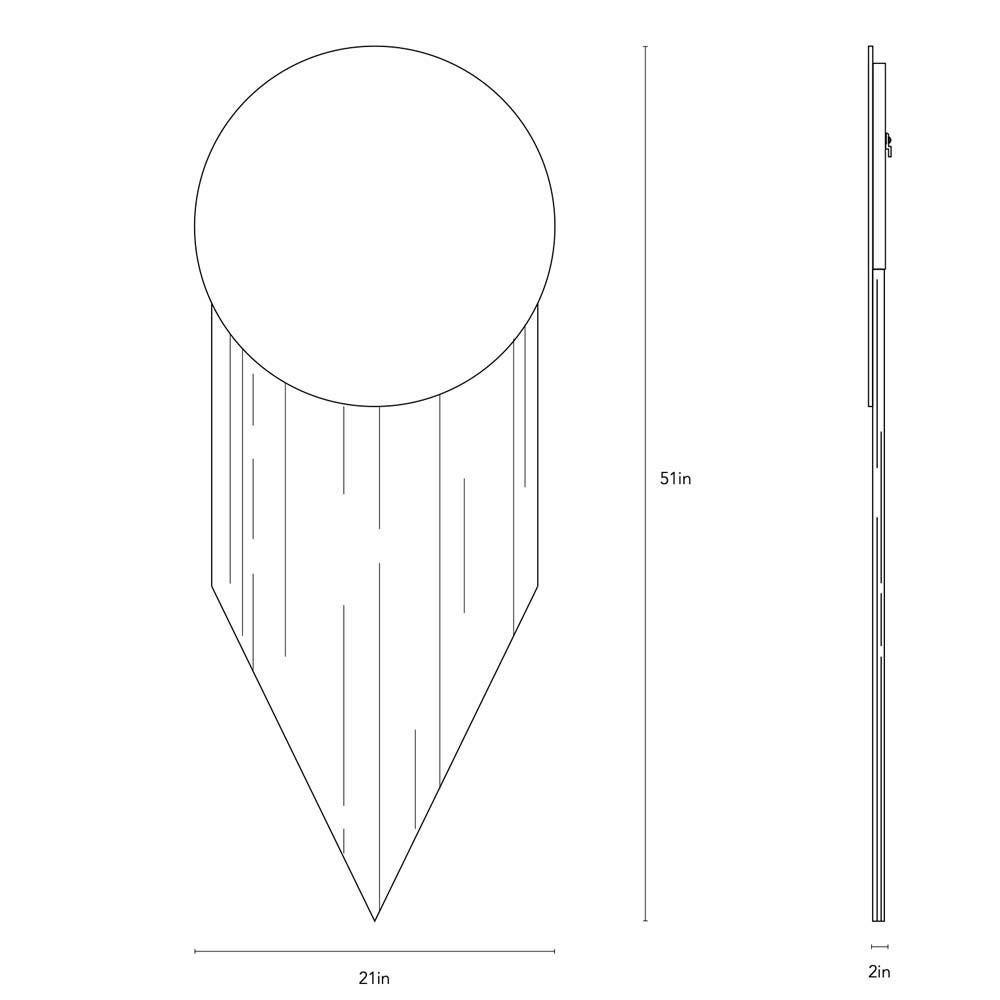 Eos Mirror Colored Glass and Natural Fiber For Sale 1