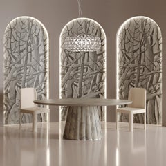 Eos Oval Gray Wood Dining Table