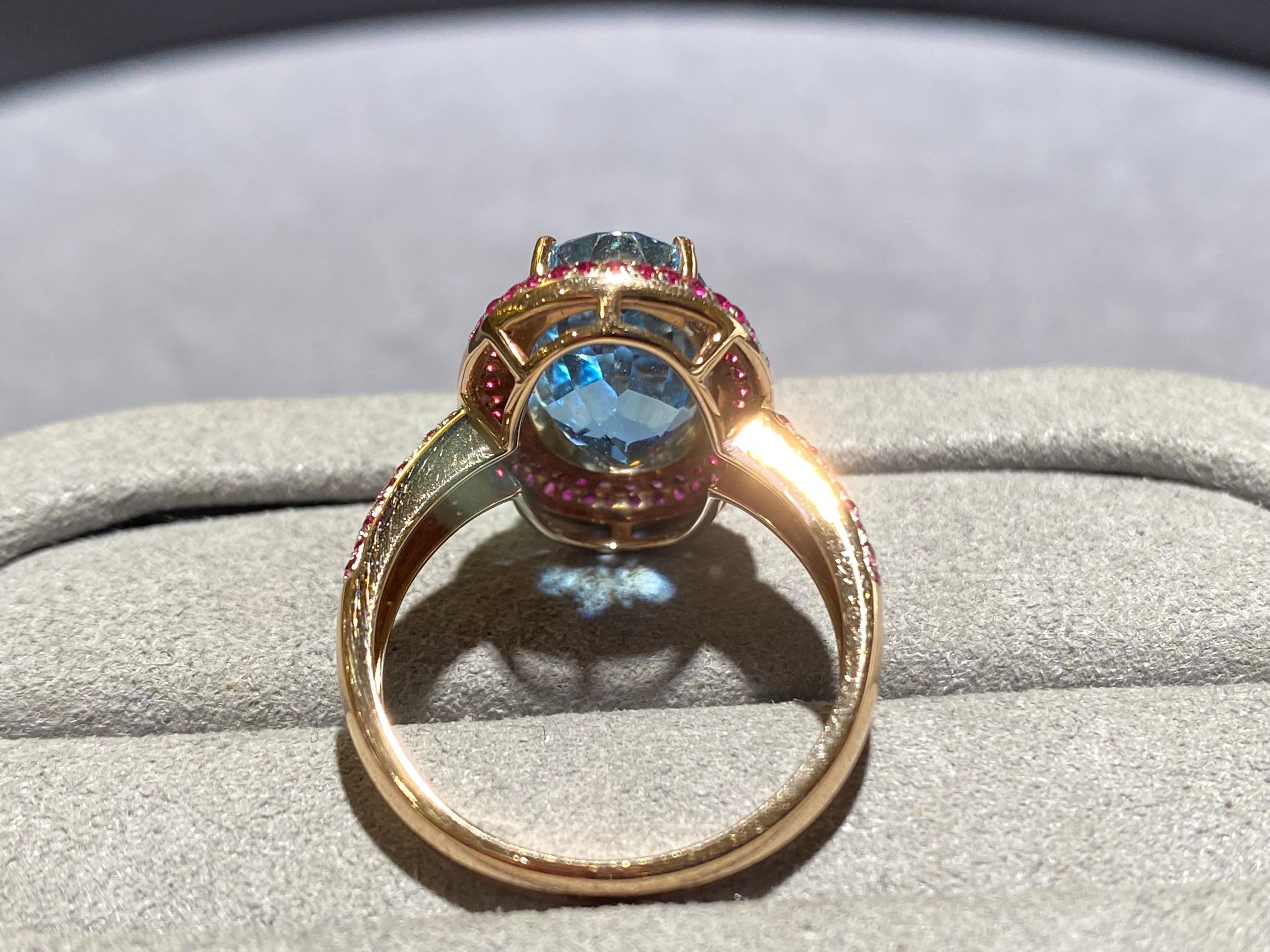 aquamarine and ruby rings