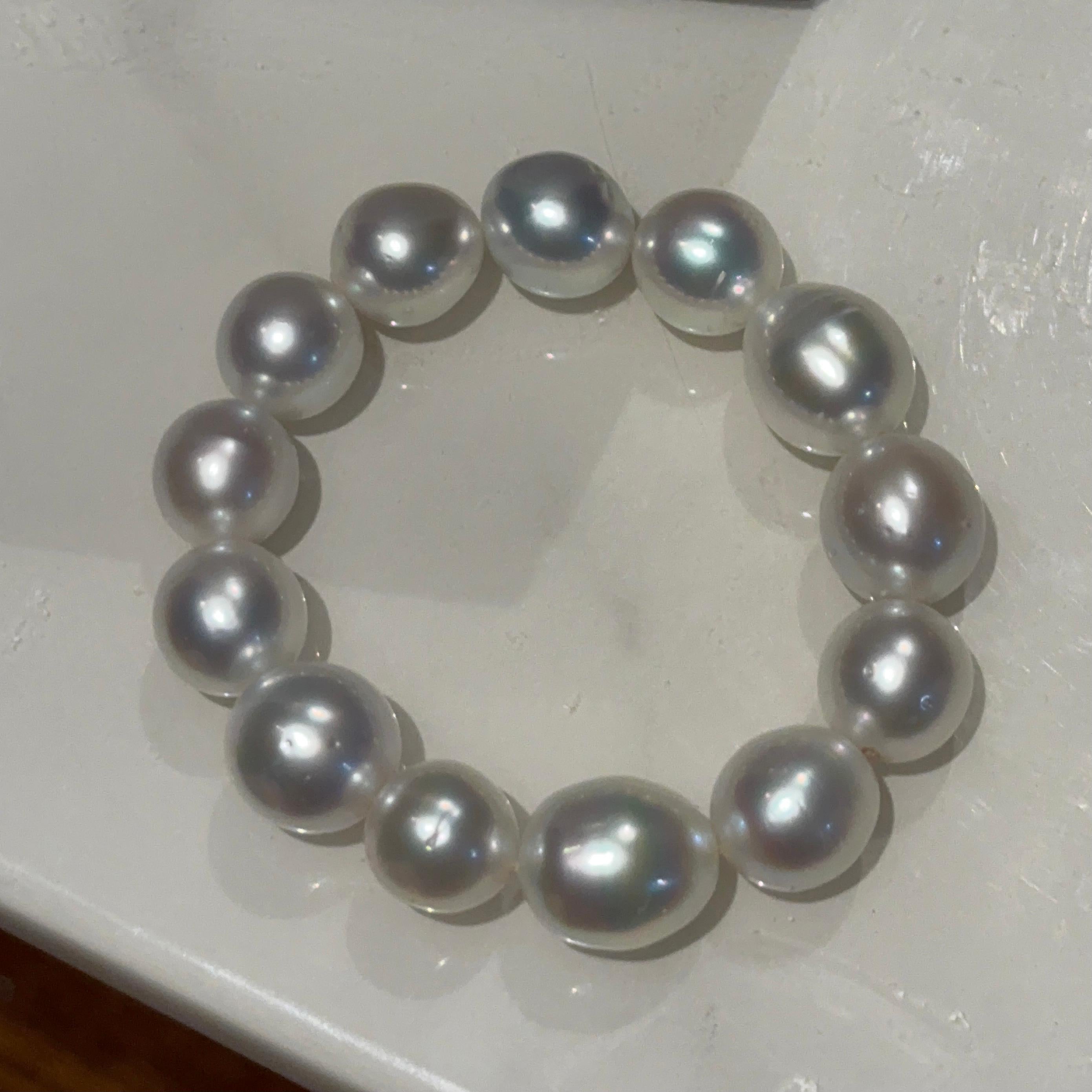 Contemporain Bracelet de perles ovales Eostre des mers du Sud d'Australie en vente
