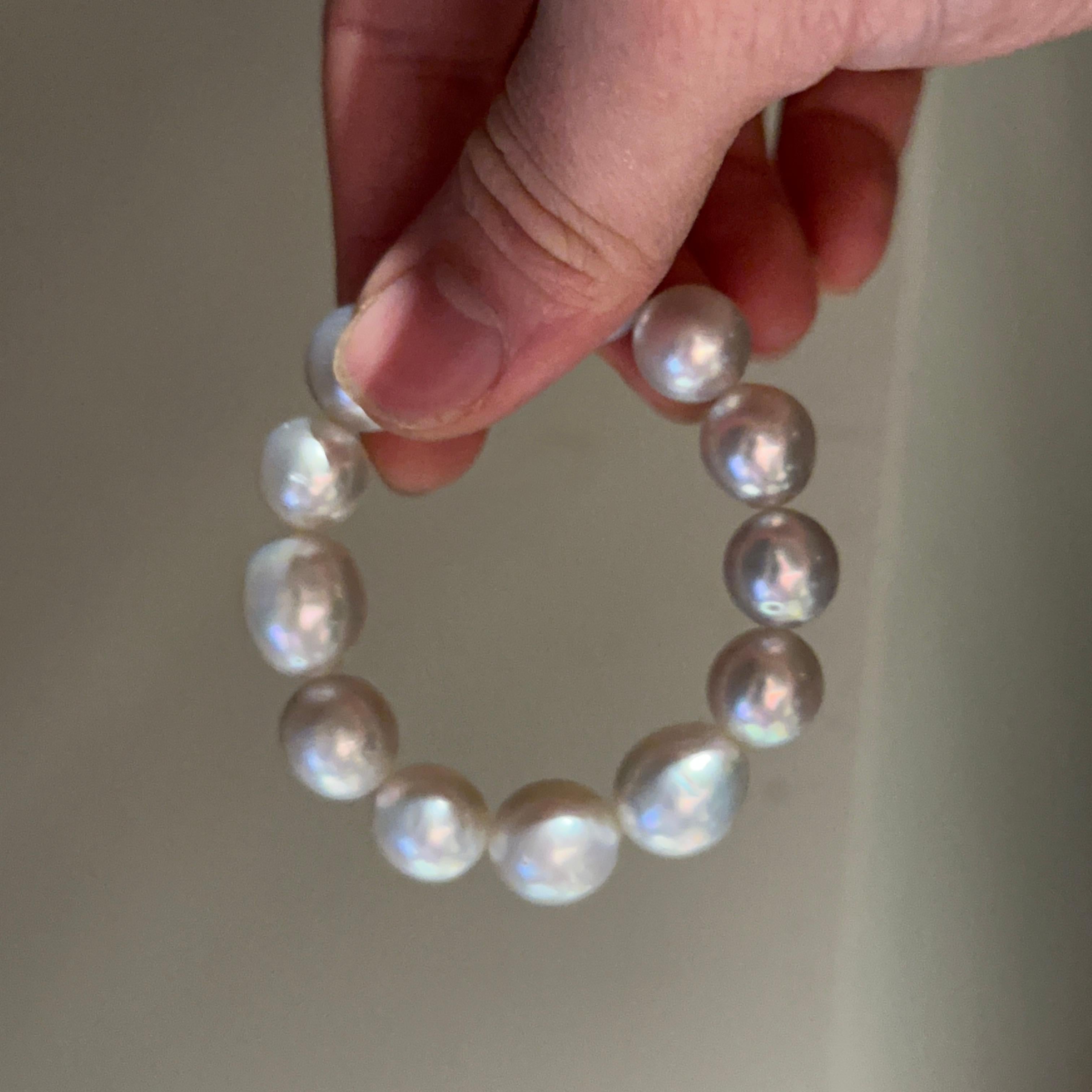Bead Eostre Australian South Sea oval Pearl Bracelet For Sale