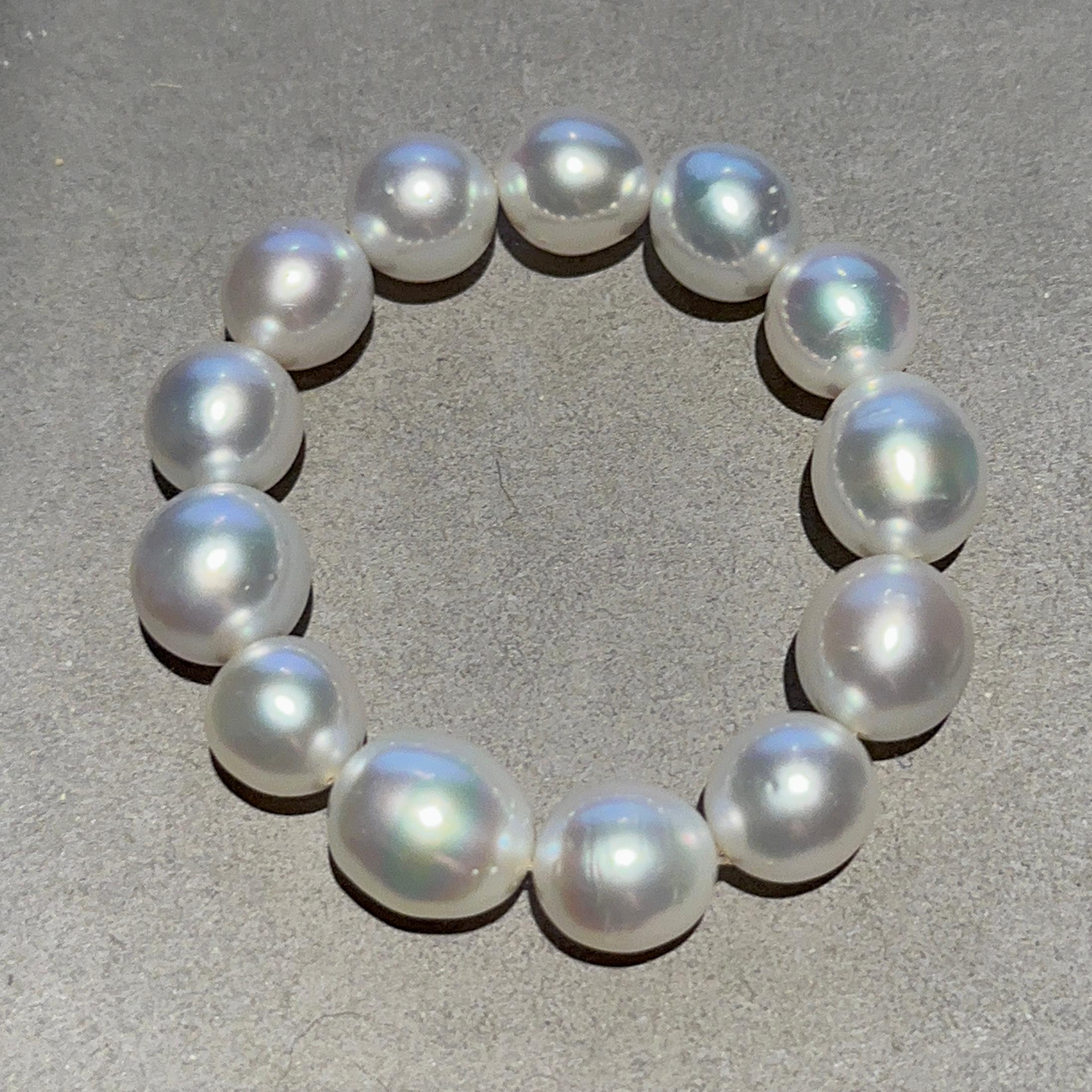 Eostre Australian South Sea oval Pearl Bracelet In New Condition For Sale In Melbourne, AU