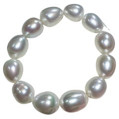 Bracelet de perles ovales Eostre des mers du Sud d'Australie