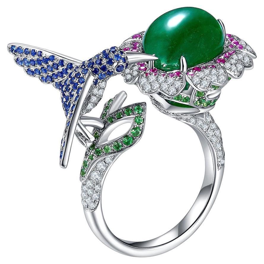 AMETHYST STERLING SILVER HUMMINGBIRD RING – TAERA Jewelry