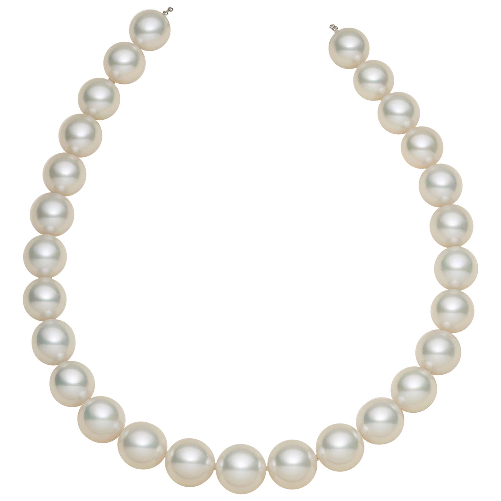 Eostre Perles des mers du Sud australiennes presque rondes en collier