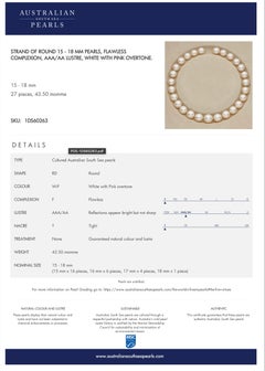 Eostre Round Australian South Sea Pearls Strand