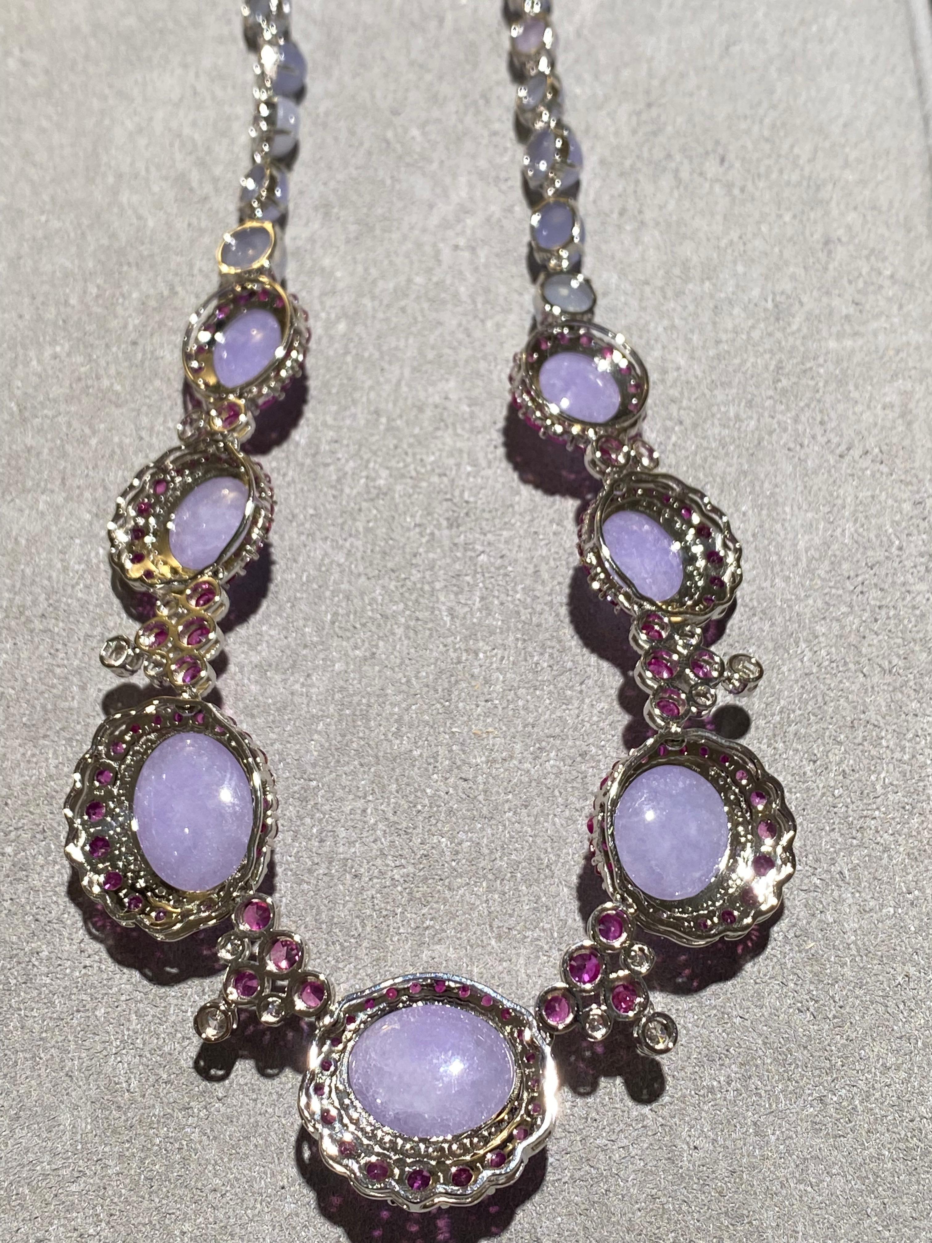 lavender diamond necklace