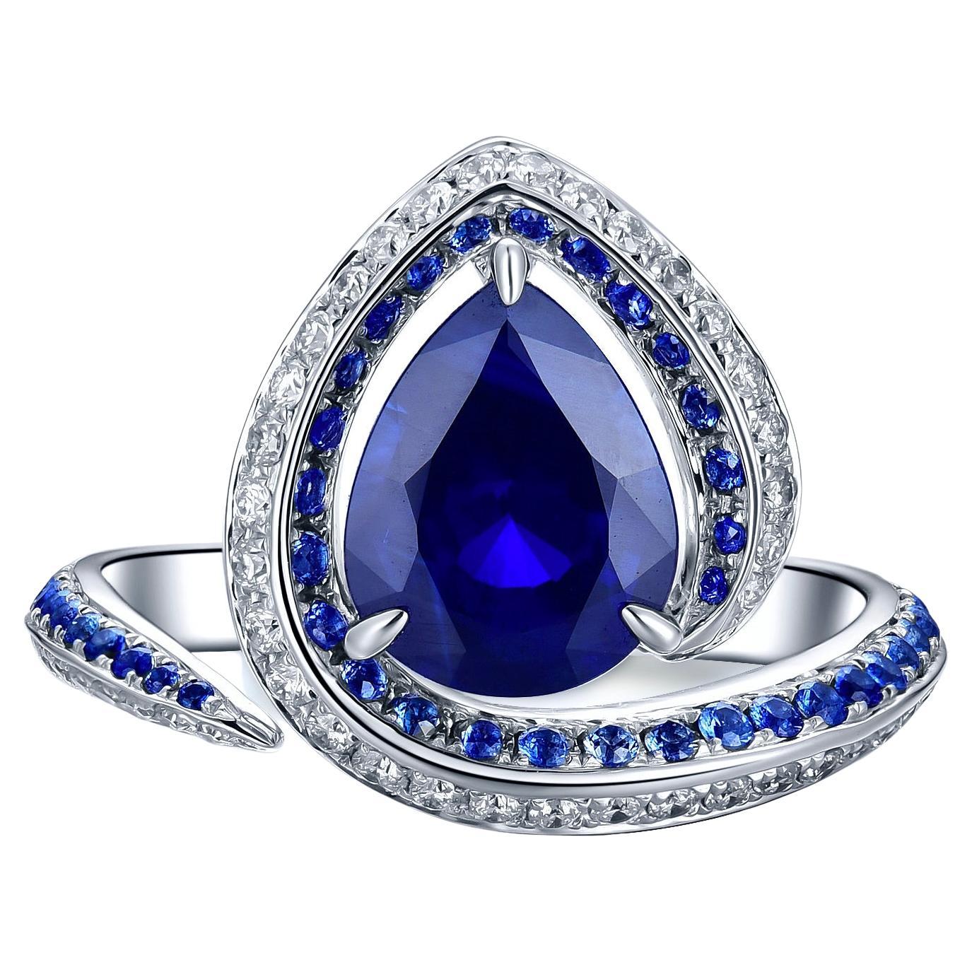 Eostre Sapphire 2.055ct and Diamond 18k White Gold Ring