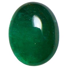 Eostre - Cabochon d'émeraude vert vif