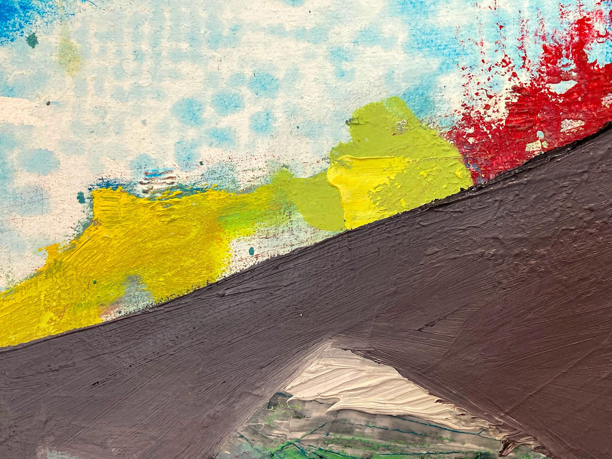 Questo pezzo è un'audace esibizione dei pezzi strutturalmente forti di Eozen Agopian, con un colore intenso di blu e verde e con toni di blu, rosso e bianco, che imita le sensazioni della metà del secolo con l'uso di pittura a olio e tecnica mista