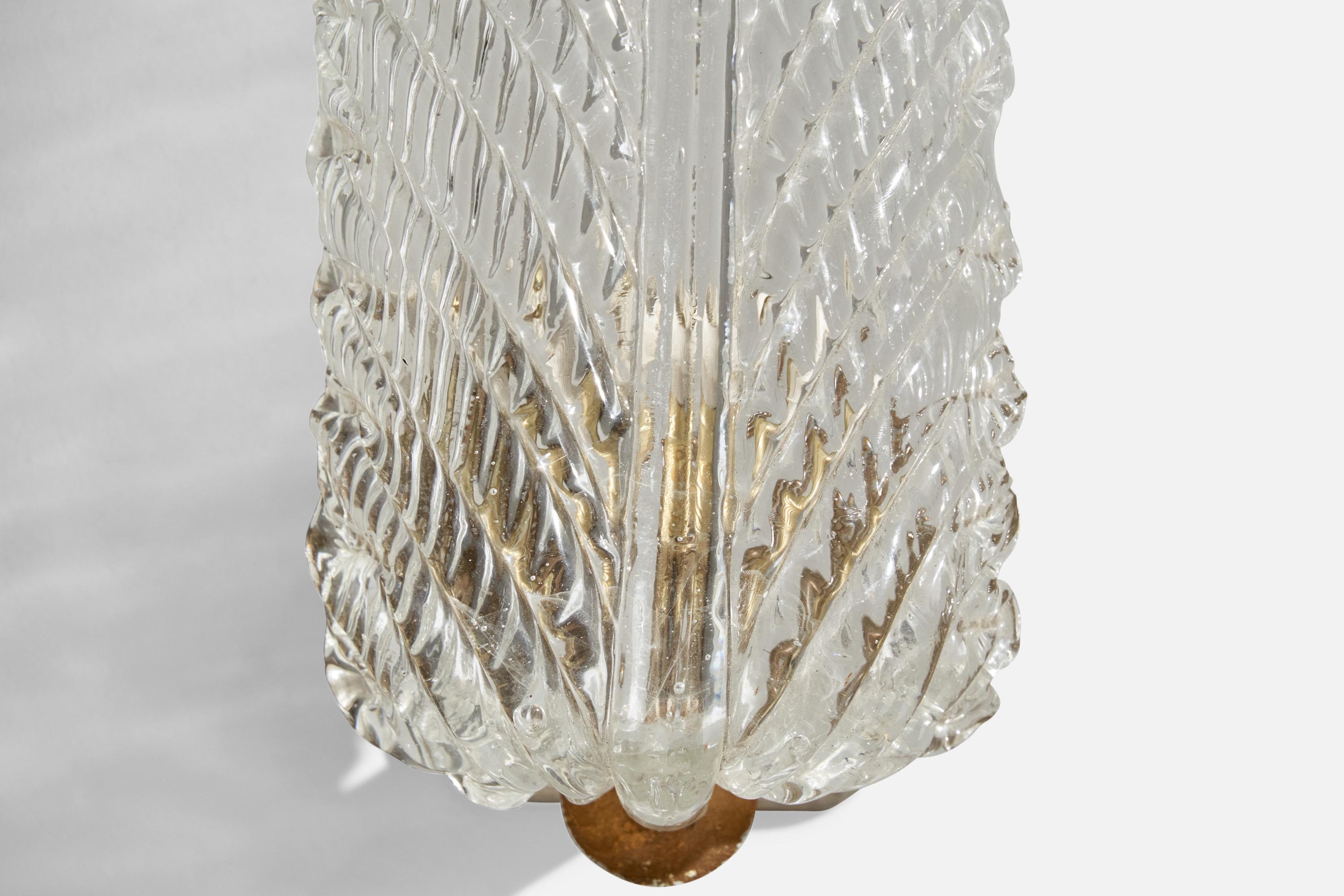 EP Milano, Wall Light, Brass, Metal, Glass, Italy, 1940s For Sale 4
