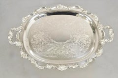 EPCA Bristol Silverplate by Poole 145 Silver Plated Victorian Style Serving Tray