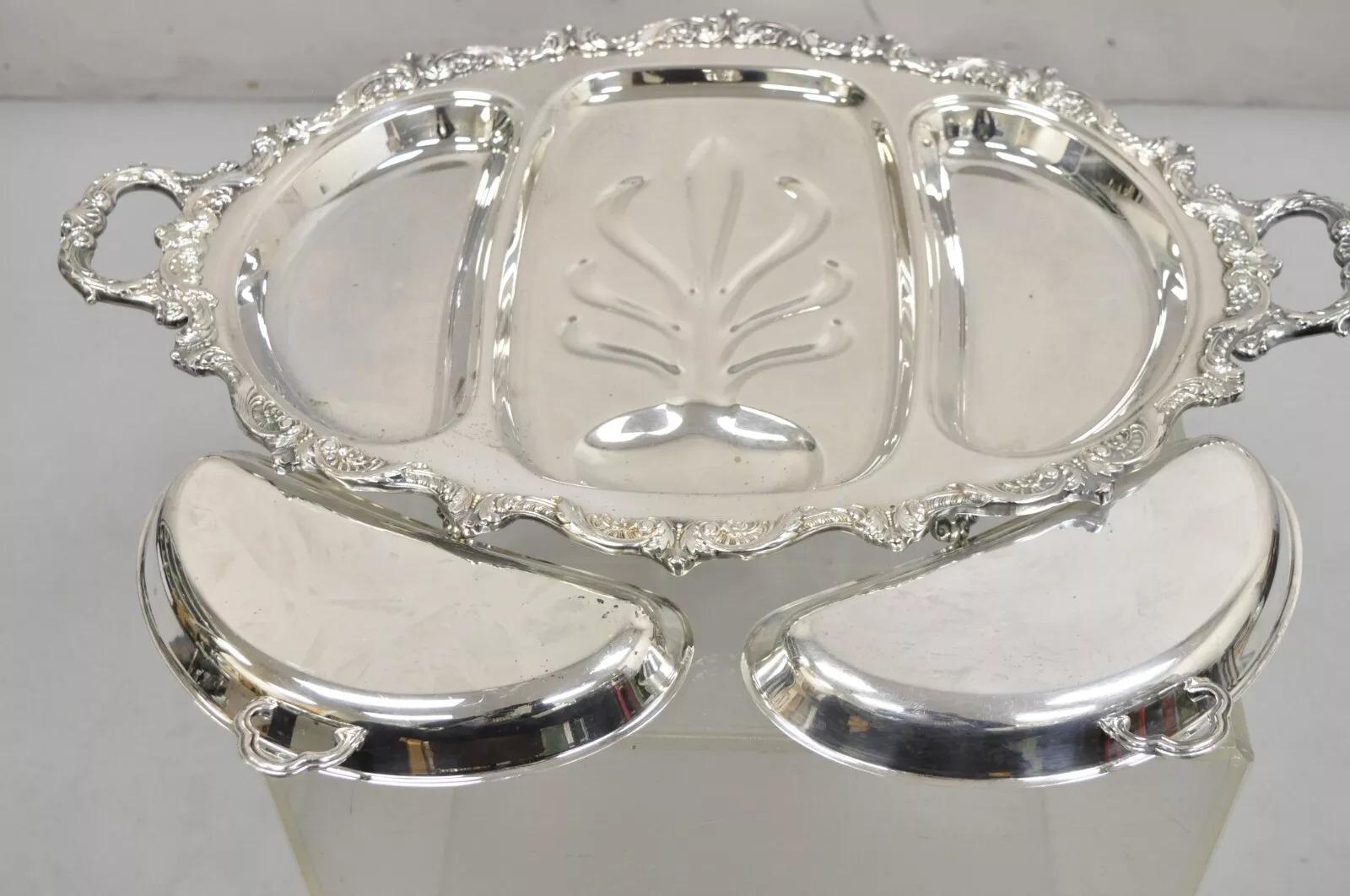 EPCA Plato de plata inglesa antigua de Poole 5036 Cubertería Bandeja de servir Victoriano en venta