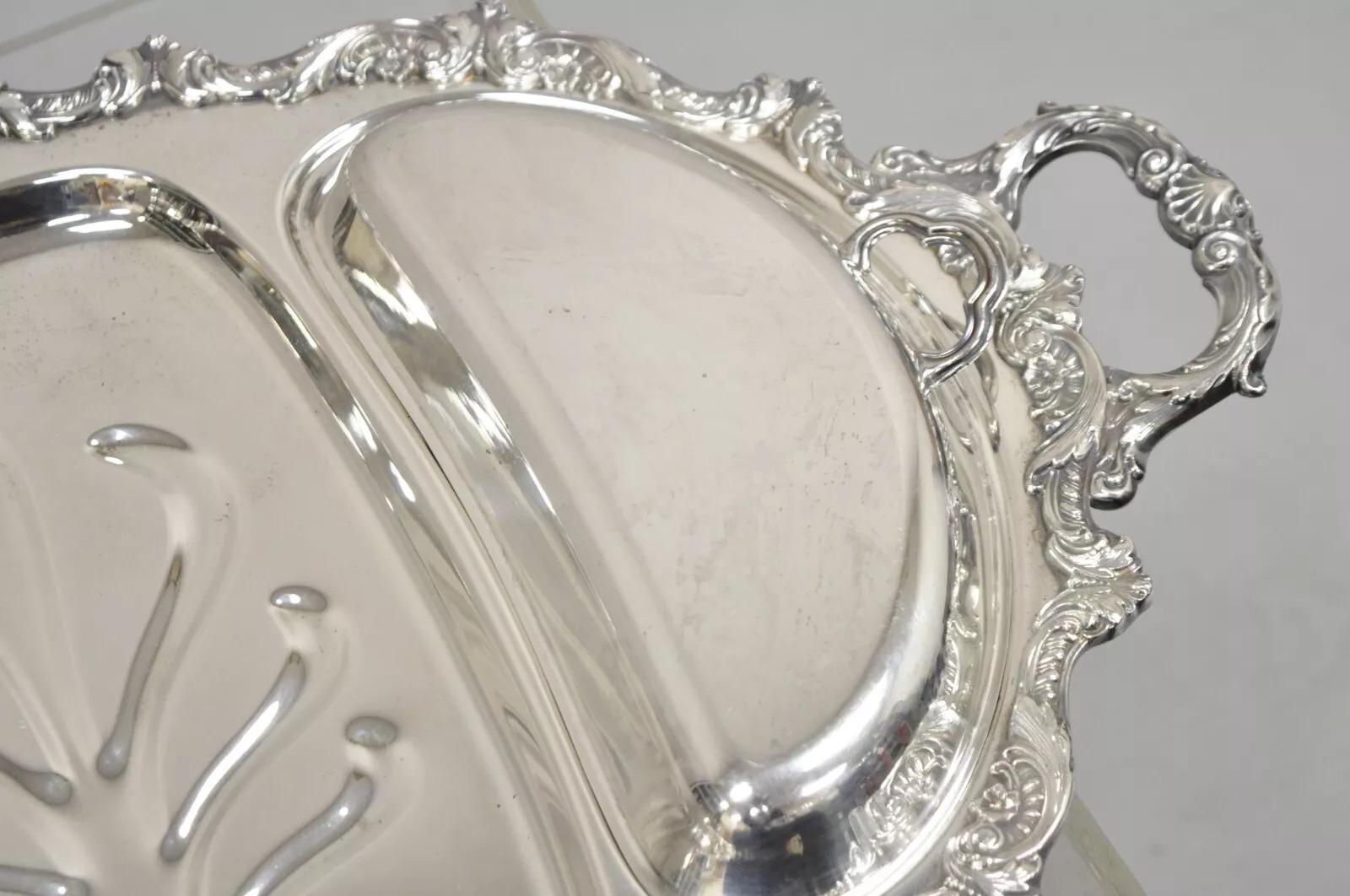 EPCA Plato de plata inglesa antigua de Poole 5036 Cubertería Bandeja de servir Chapado en plata en venta