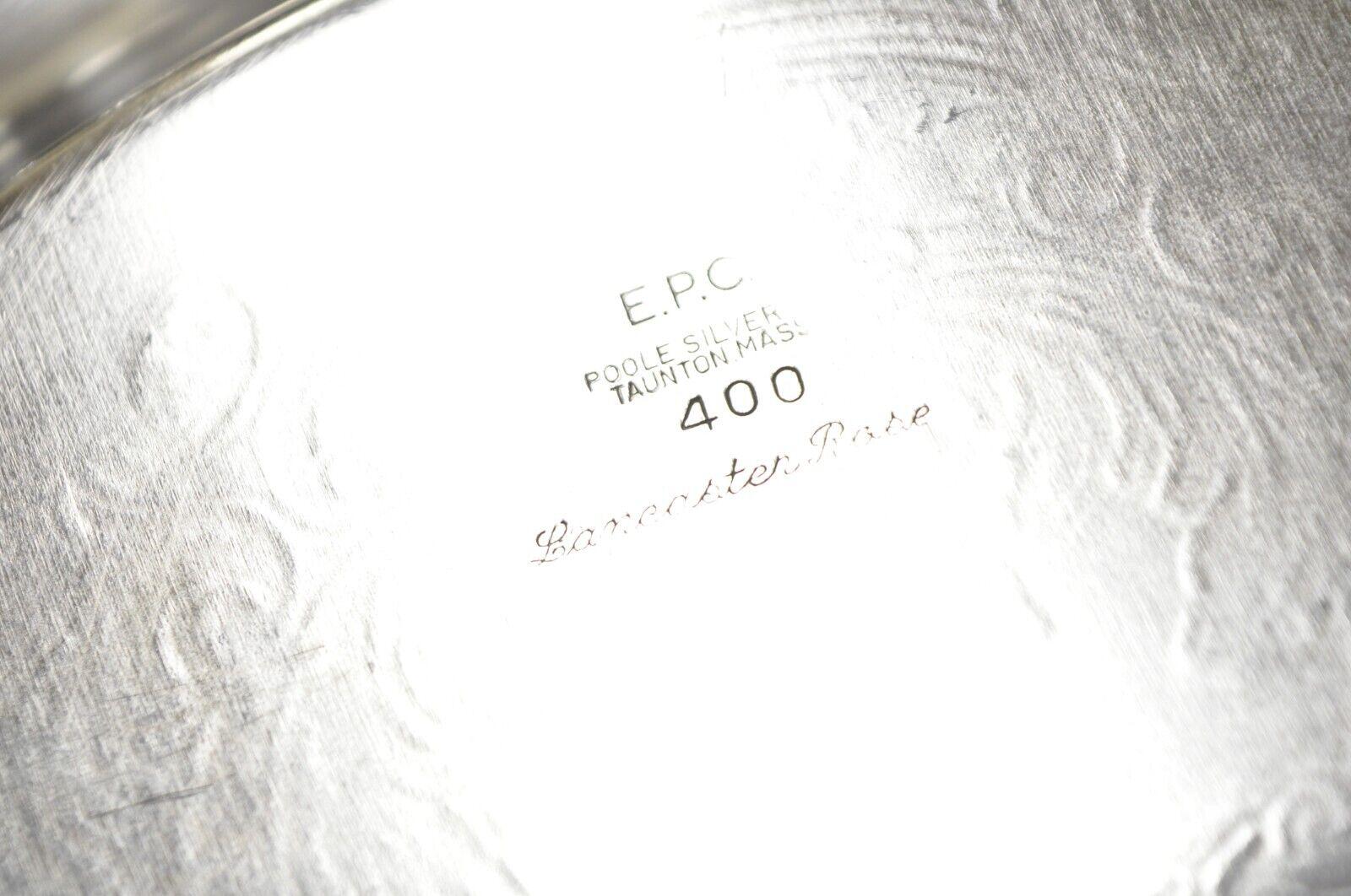 EPCA Poole Silver Co 400 Lancaster Rose Lrg Silver Plate Serving Platter Tray B For Sale 5
