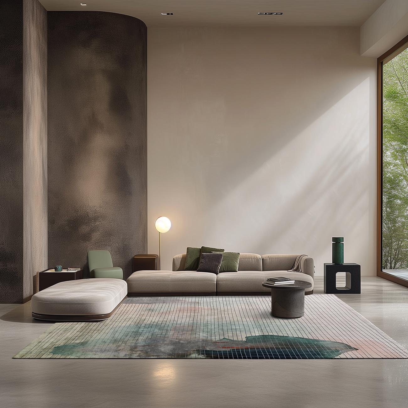 Épernay, Le Dessin #122, Deja Vu Edit Rug by Atelier Bowy C.D.
Dimensions: W 243 x L 300 cm
Materials: Wool, silk.

Available in W170 x L215, W190 x L235, W210 x L245, W243 x L300 cm.

Atelier Bowy C.D. is dedicated to crafting contemporary handmade