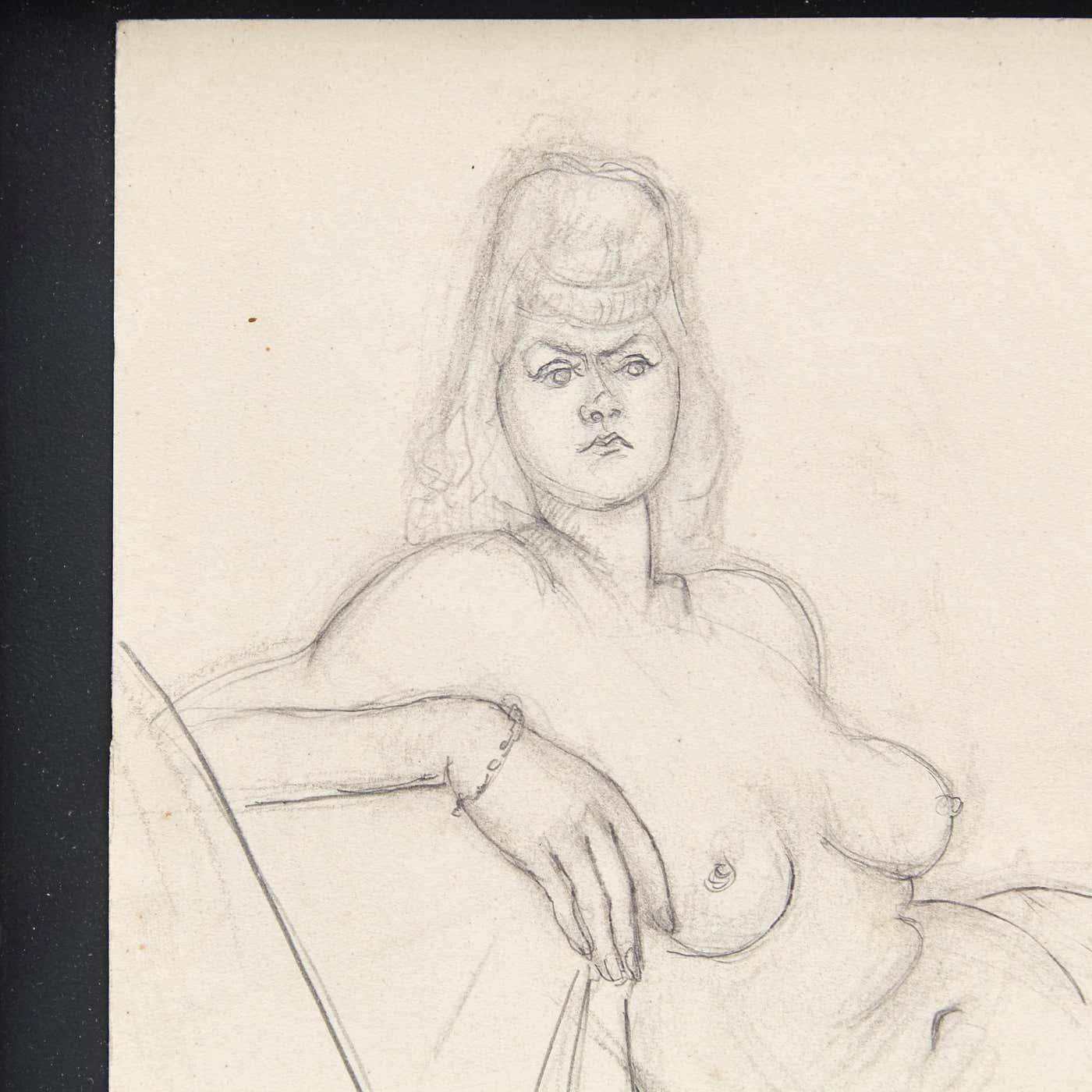 Bellezza effimera: Il raro disegno a matita del nudo di Brassaï, 1944 in vendita 1