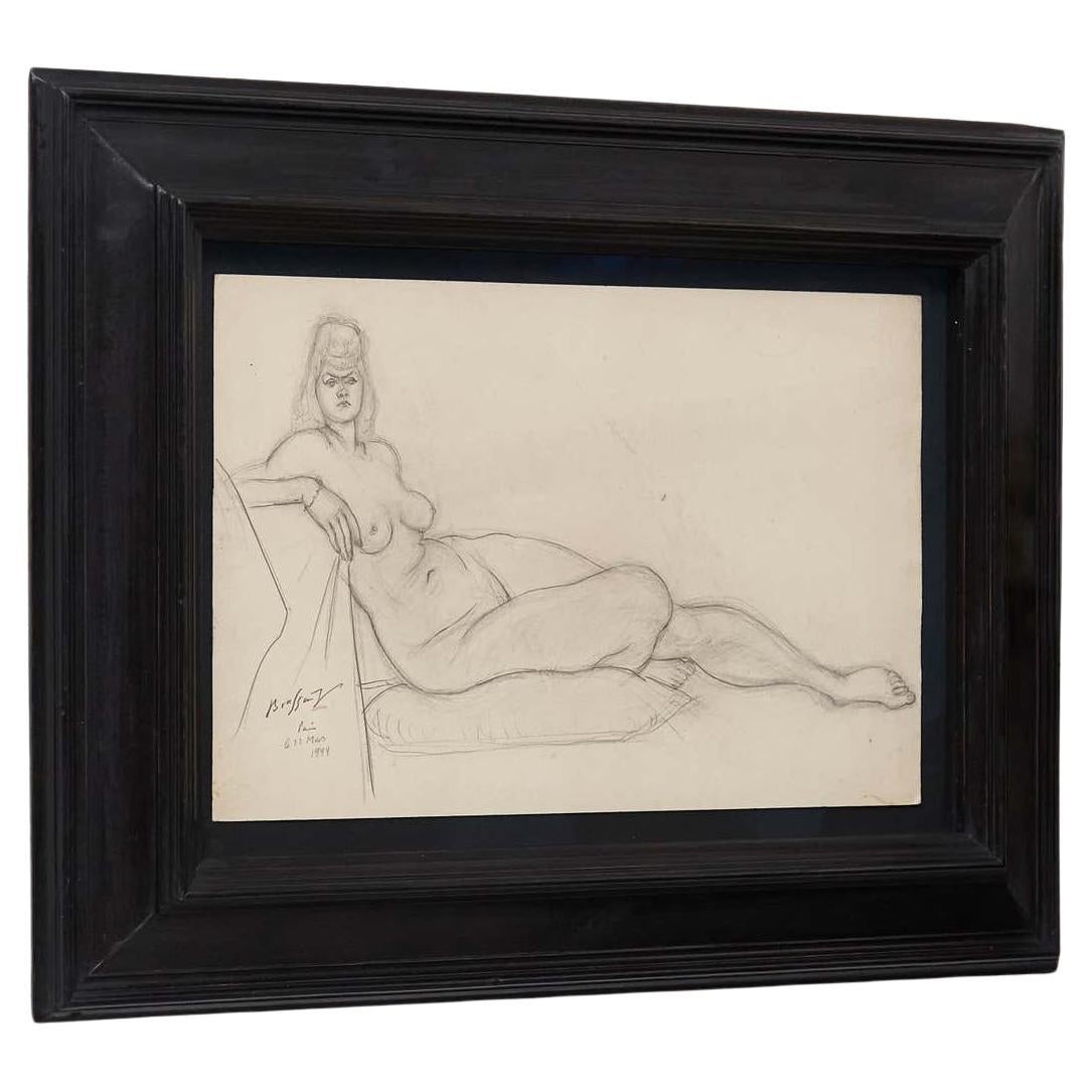 Ephemeral Beauty: Brassaï's Rare Nude Pencil Drawing, 1944 For Sale