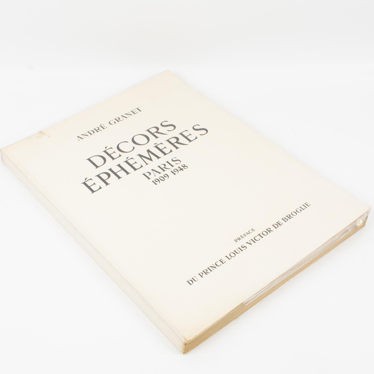 Art déco Décorations éphémères à Paris Livre français d'André Granet Édition originale de 1948 en vente