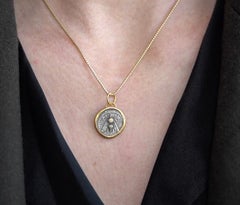 Ephesus Coin Charm, Tetra Drachm, Ancient Bee Coin Amulet Pendant Necklace