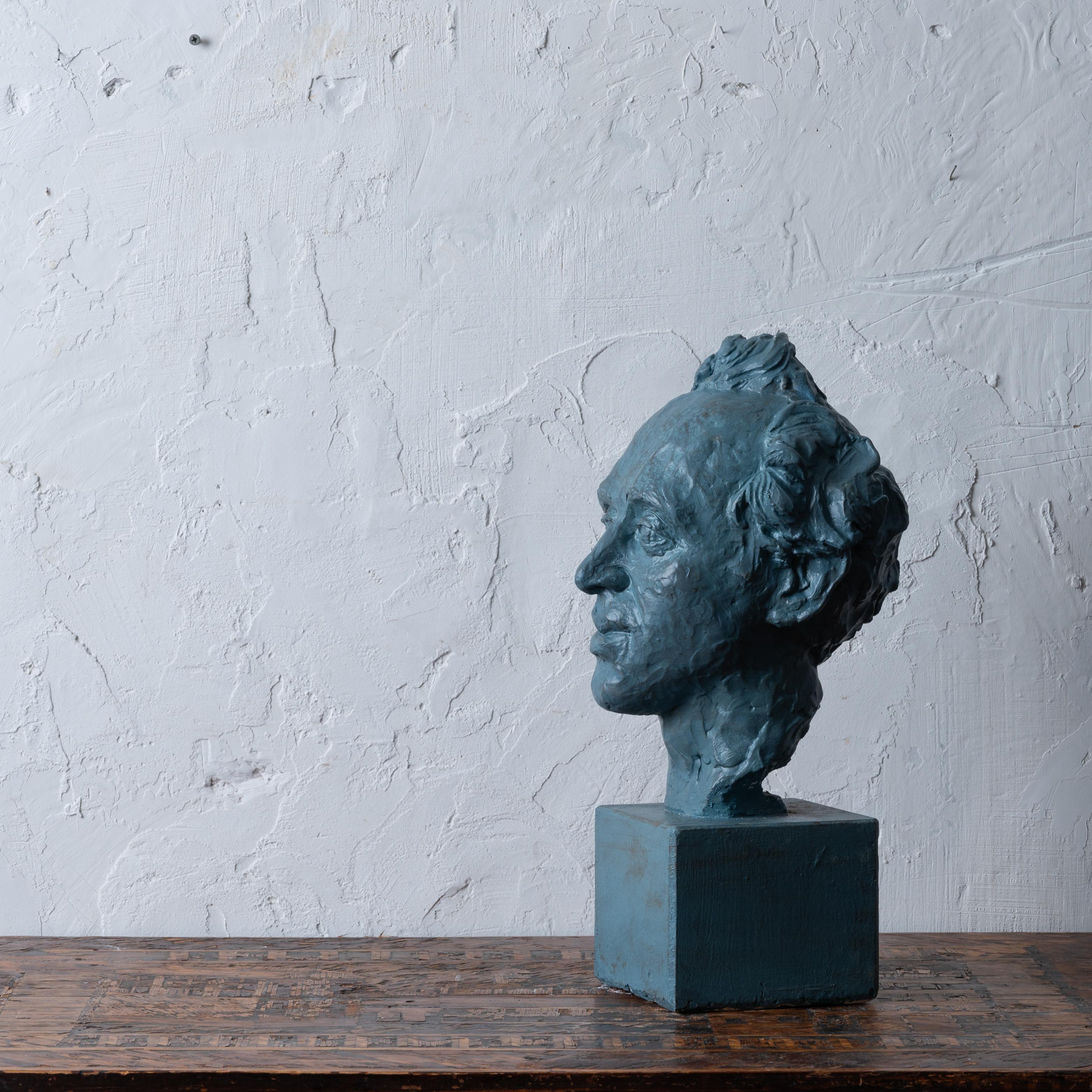 Ephraim Doner Plaster Bust by Florence Fiore In Good Condition For Sale In Savannah, GA