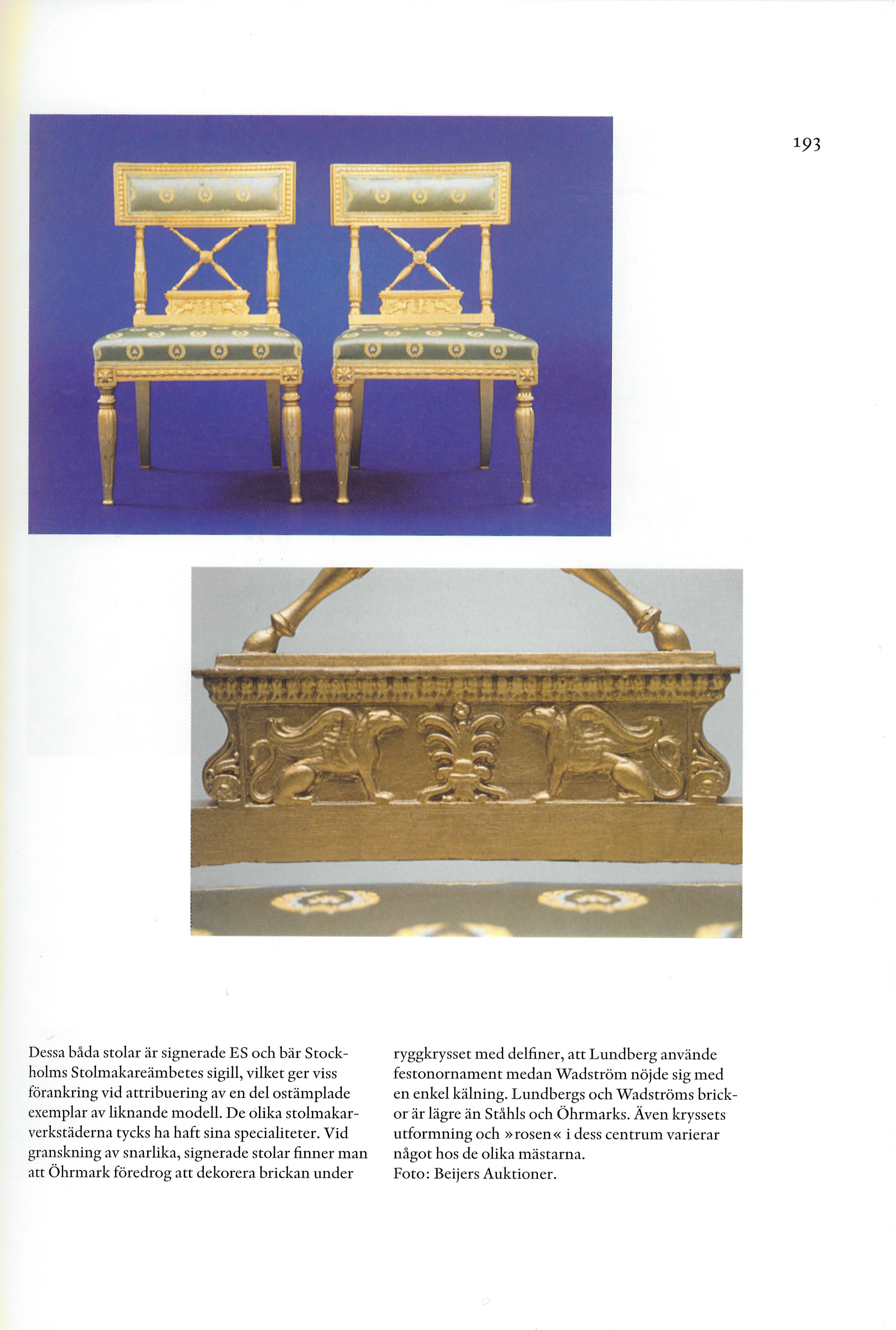 Ephraim Ståhl, Late Gustavian / Early Empire Chairs, Pair, Circa 1800 7