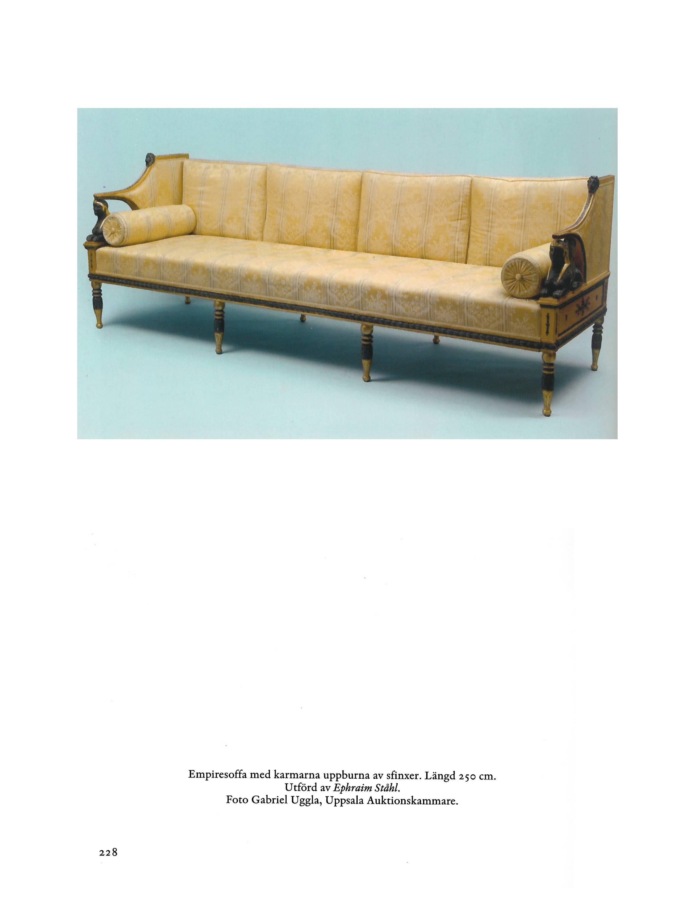 Ephraim Ståhl, Late Gustavian Griffin Sofa, circa 1795 9