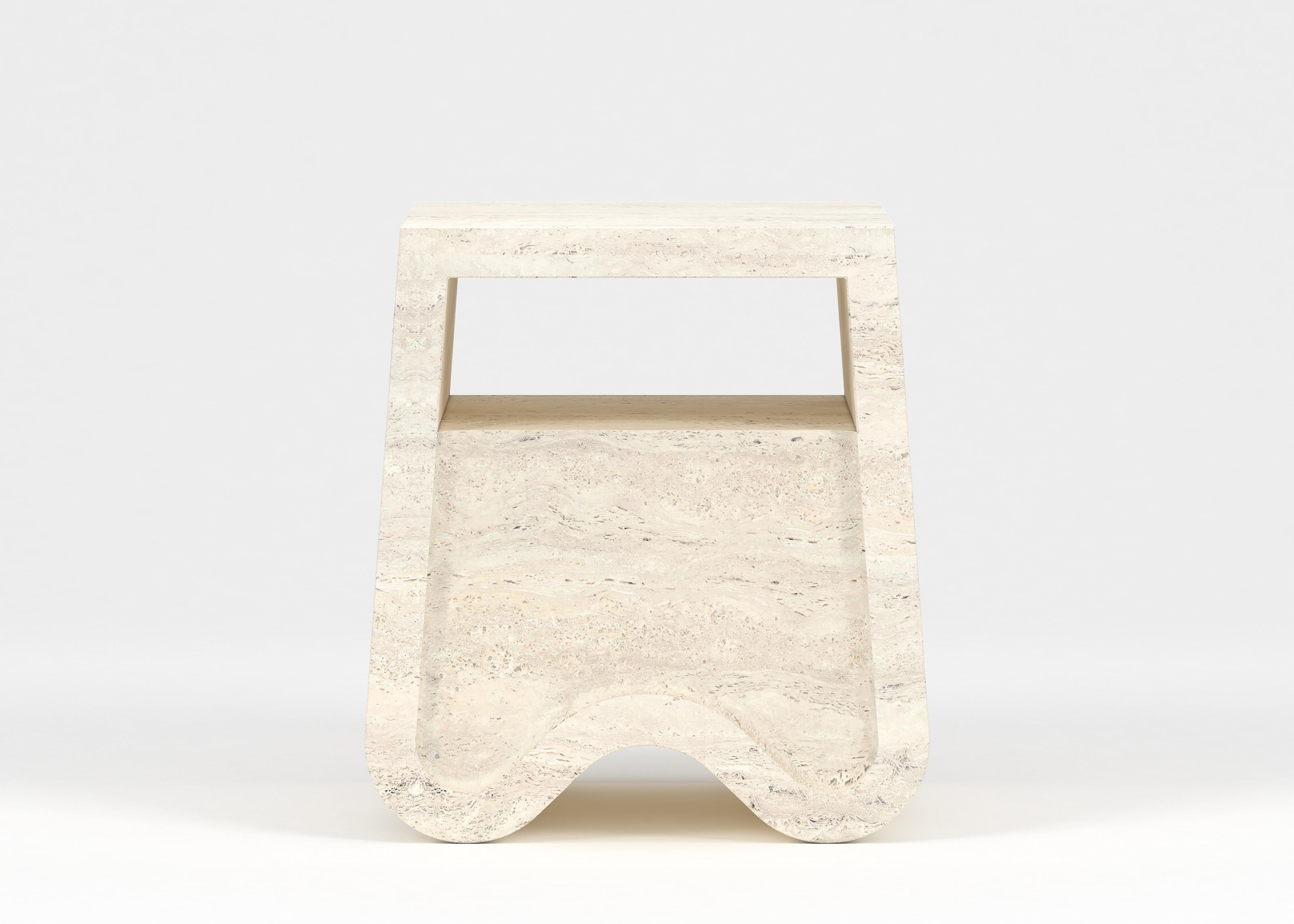 Modern Épi Marble Side Table by Maxime Boutillier For Sale