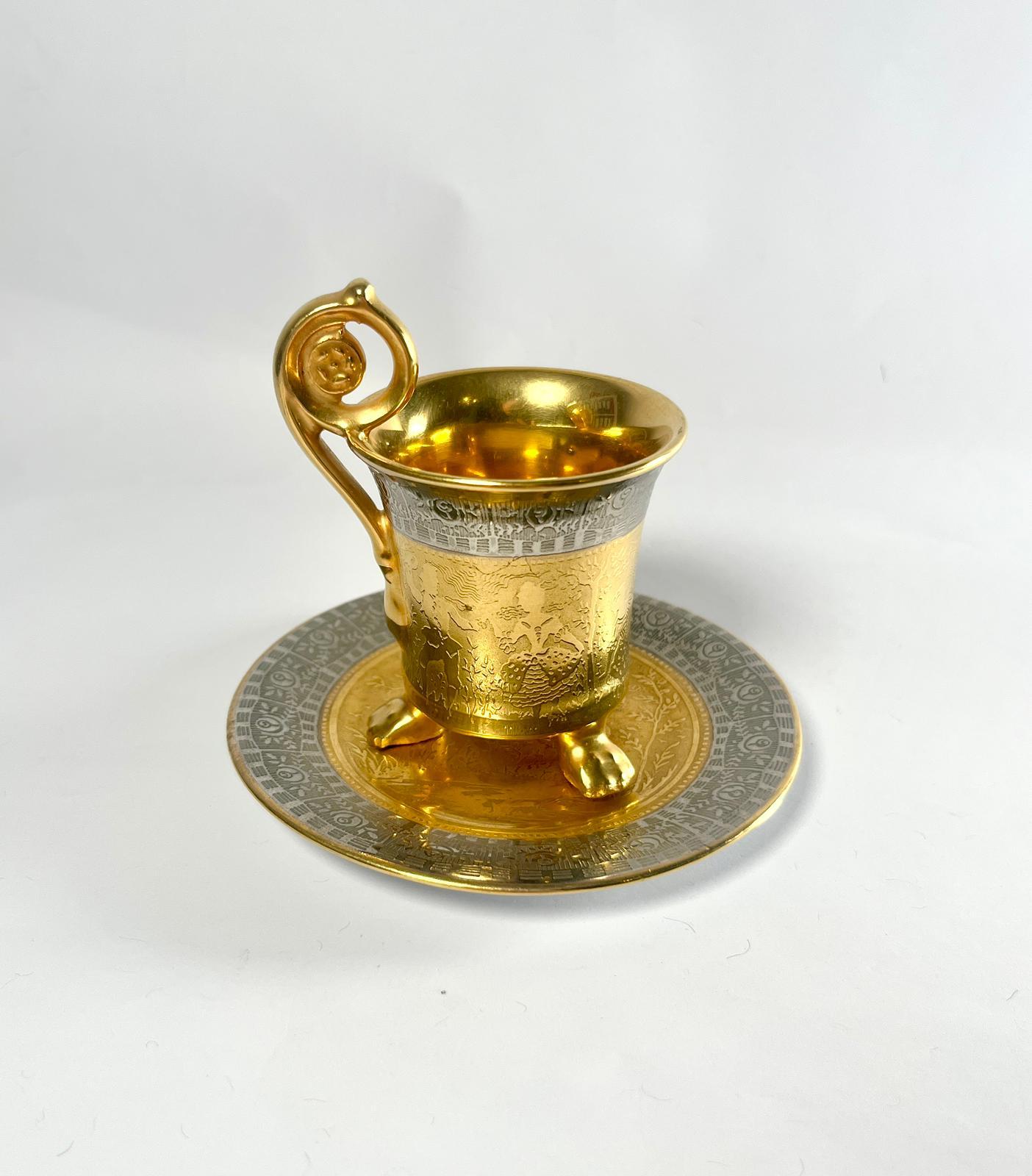 Royal Epiag Tschechoslowakei Porzellantasse und Untertasse - Anfang 20. im Angebot 4