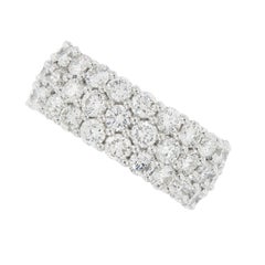 Epic 18 Karat White Gold Triple-Row Diamond Ring