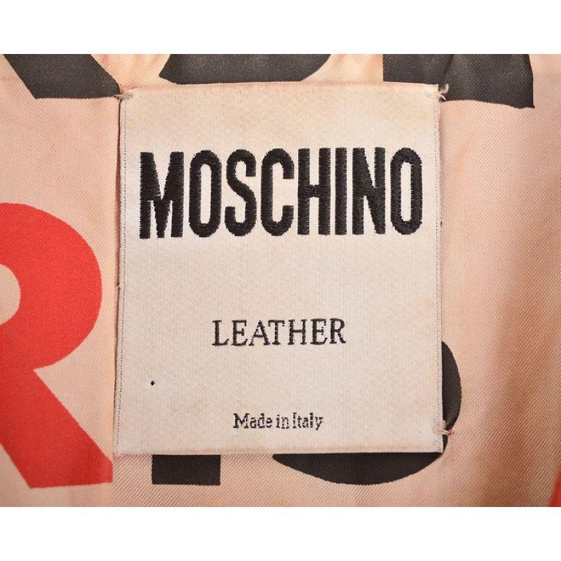 Women's Epic 1990's Moschino 'Ciao Seeyou Leather' Fun Red Waistcoat Vest For Sale