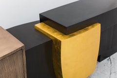 Epic Double Cantilevered Console with Colored Gilt, USA