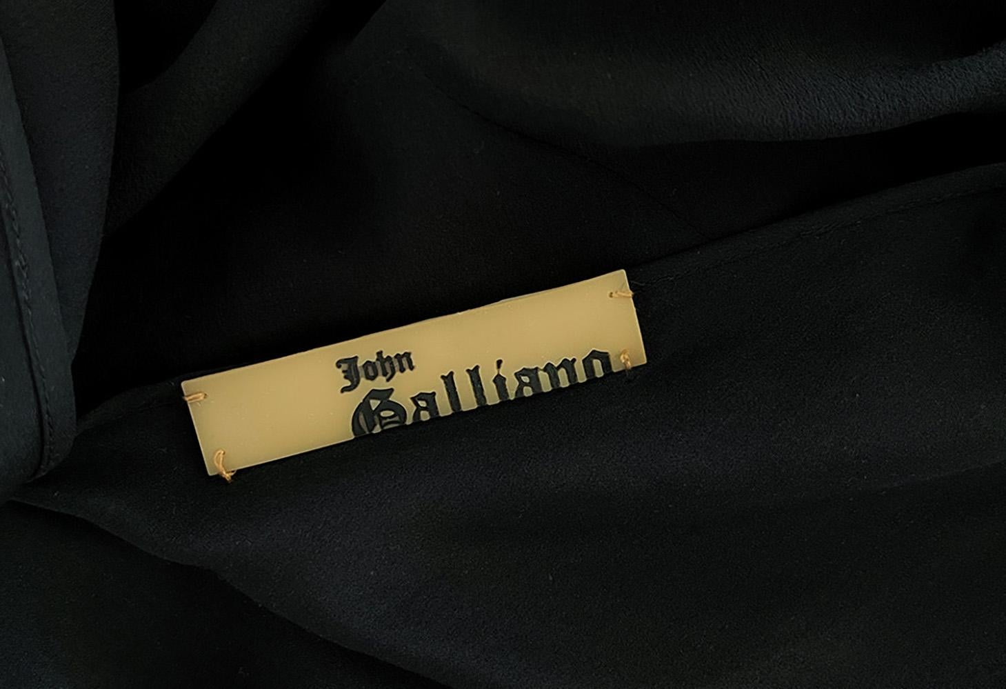 EPIC John Galliano Abendkleid aus schwarzer Seide H/W 08/09 H/W Damen im Angebot