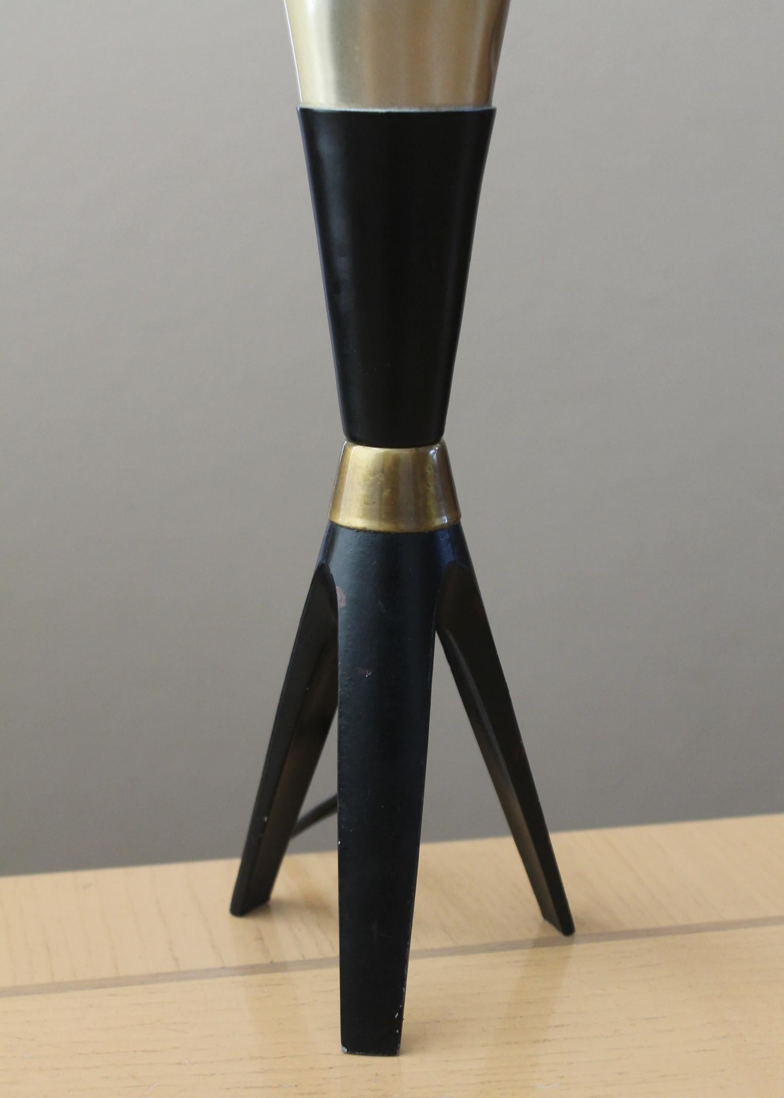 20ième siècle EPIC ! Lampe réflectrice de fusées ! Gino Sarfatti mi-siècle moderne Italie Stilnovo en vente