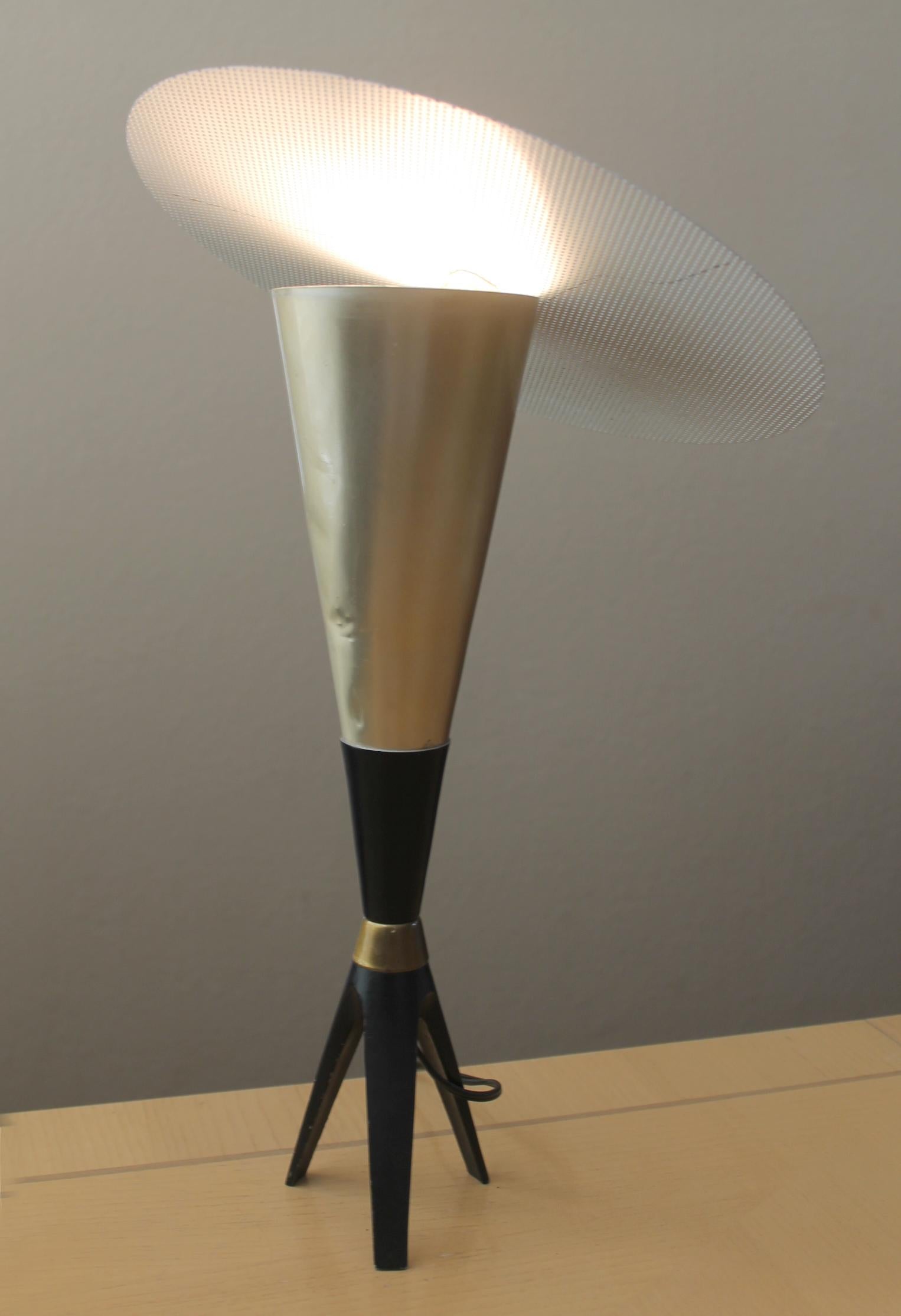 Métal EPIC ! Lampe réflectrice de fusées ! Gino Sarfatti mi-siècle moderne Italie Stilnovo en vente