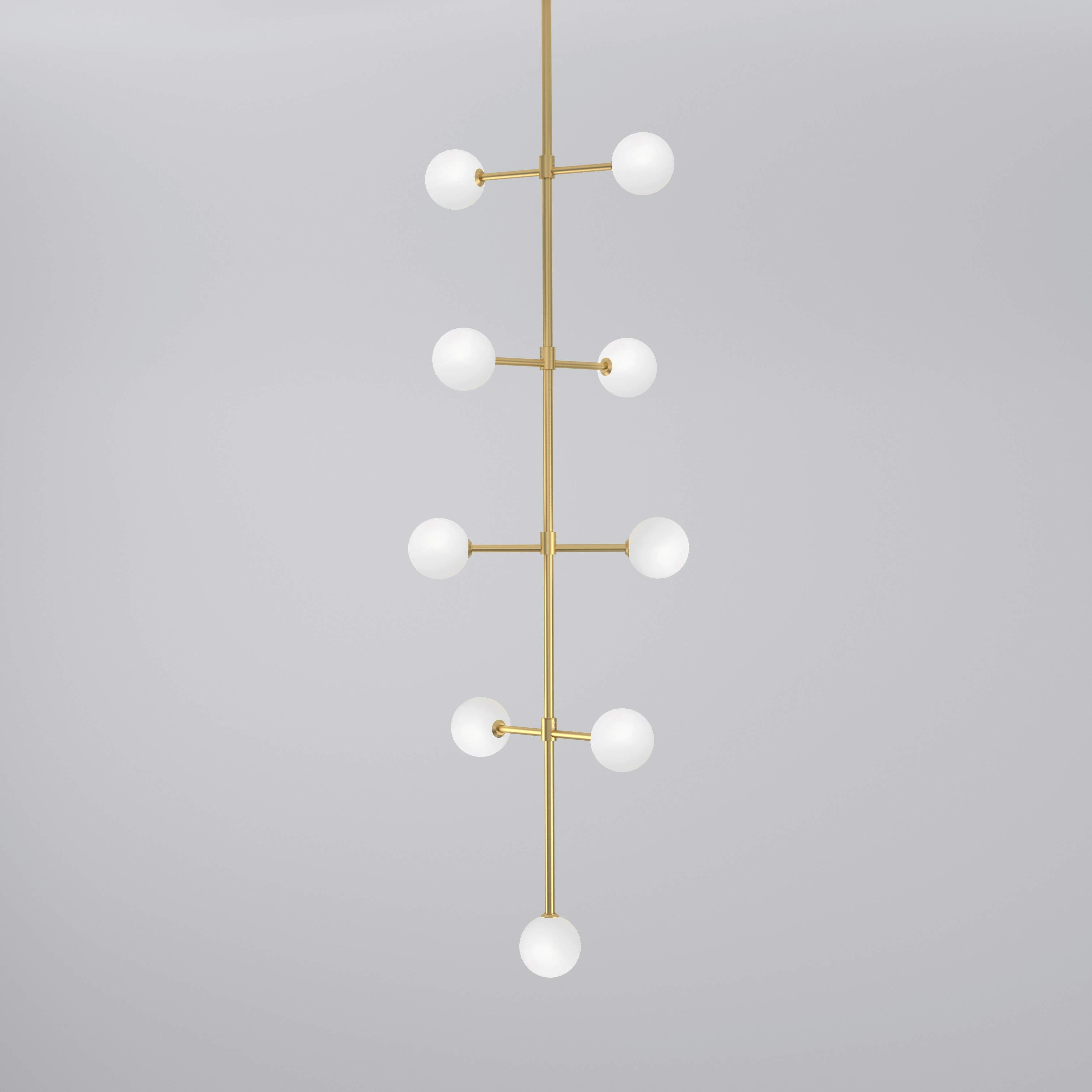 Tedesco Lampada a sospensione Epic Two Brass di Atelier A Light in vendita