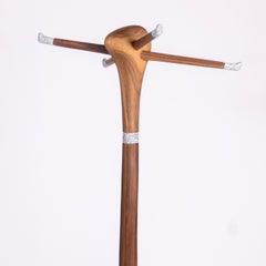 "Epic" Walnut and Granite Coat Stand by Jose Lara for Lignico, Spain, 2025