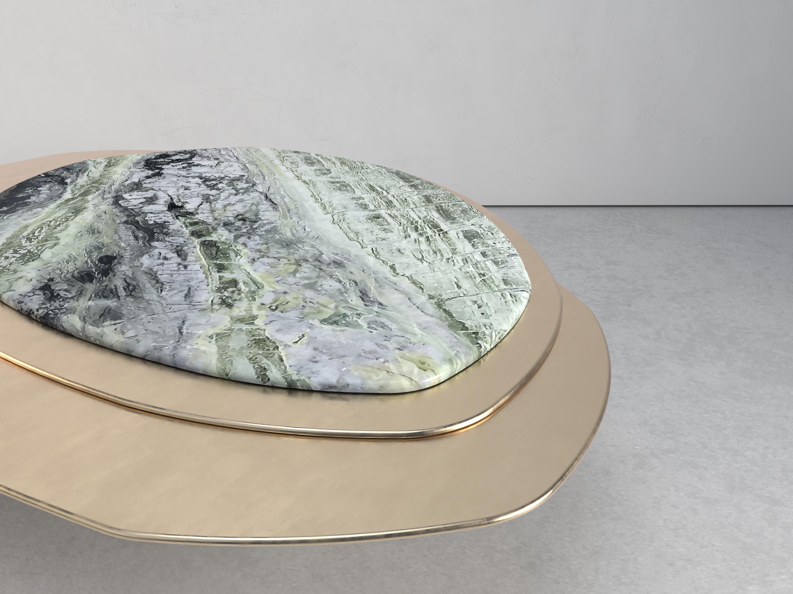 Post-Modern Epicure IX Jade River Marble Limited Edition Coffee Table by Grzegorz Majka For Sale