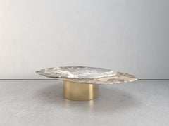 Epicure V Quartzite And Brass Limited Edition Coffee Table by Grzegorz Majka