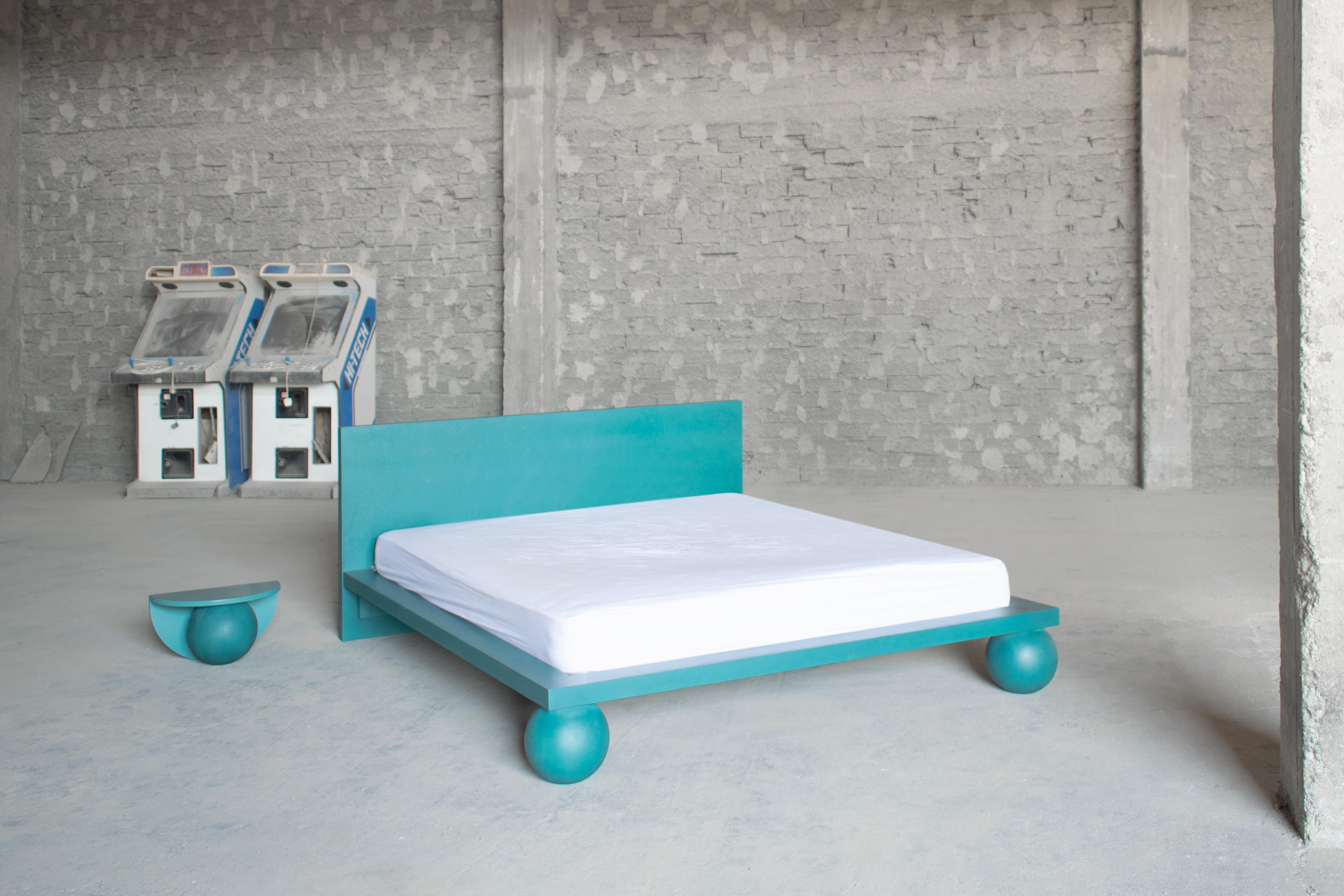 EPIFANIA Mapa Burl Veneer Bed in Beige Color For Sale 4