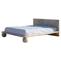 EPIFANIA Mapa Burl Veneer Bed in Beige Color