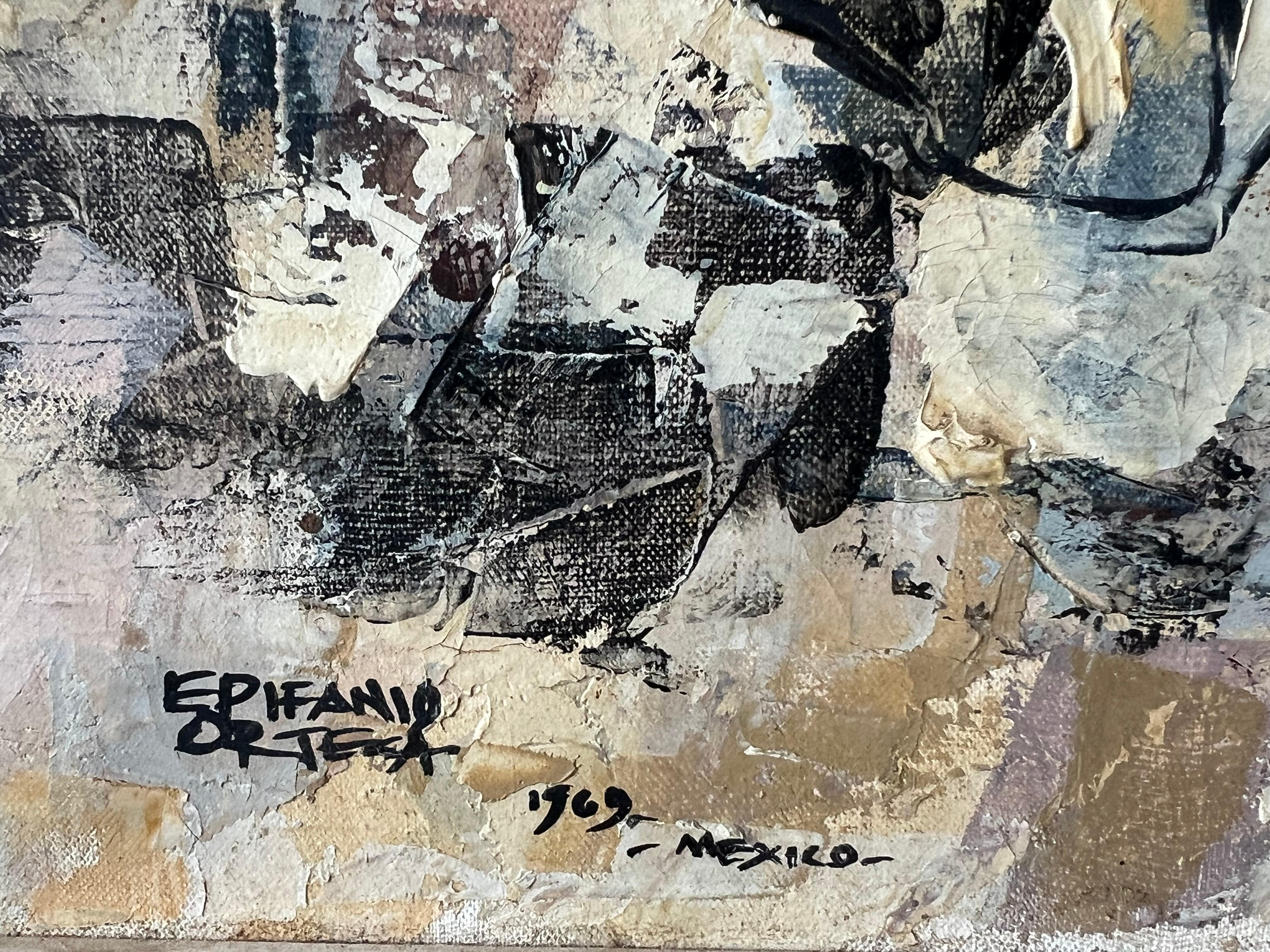 Epifanio Ortega Mid Century Bullfight Painting 1969 In Good Condition For Sale In St.Petersburg, FL