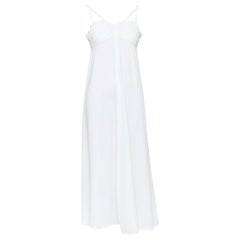 EPISODE white viscose blend lace bust spaghetti strap maxi dress US0 XS