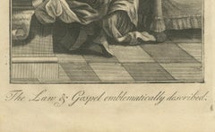 Epistle to the Hebrews Engraving – Paul, Law & Gospel Allegory c.1735