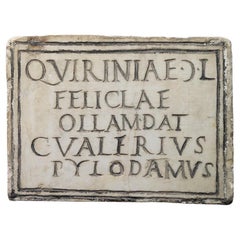 Antique Epitaph for Quirinia Felicia