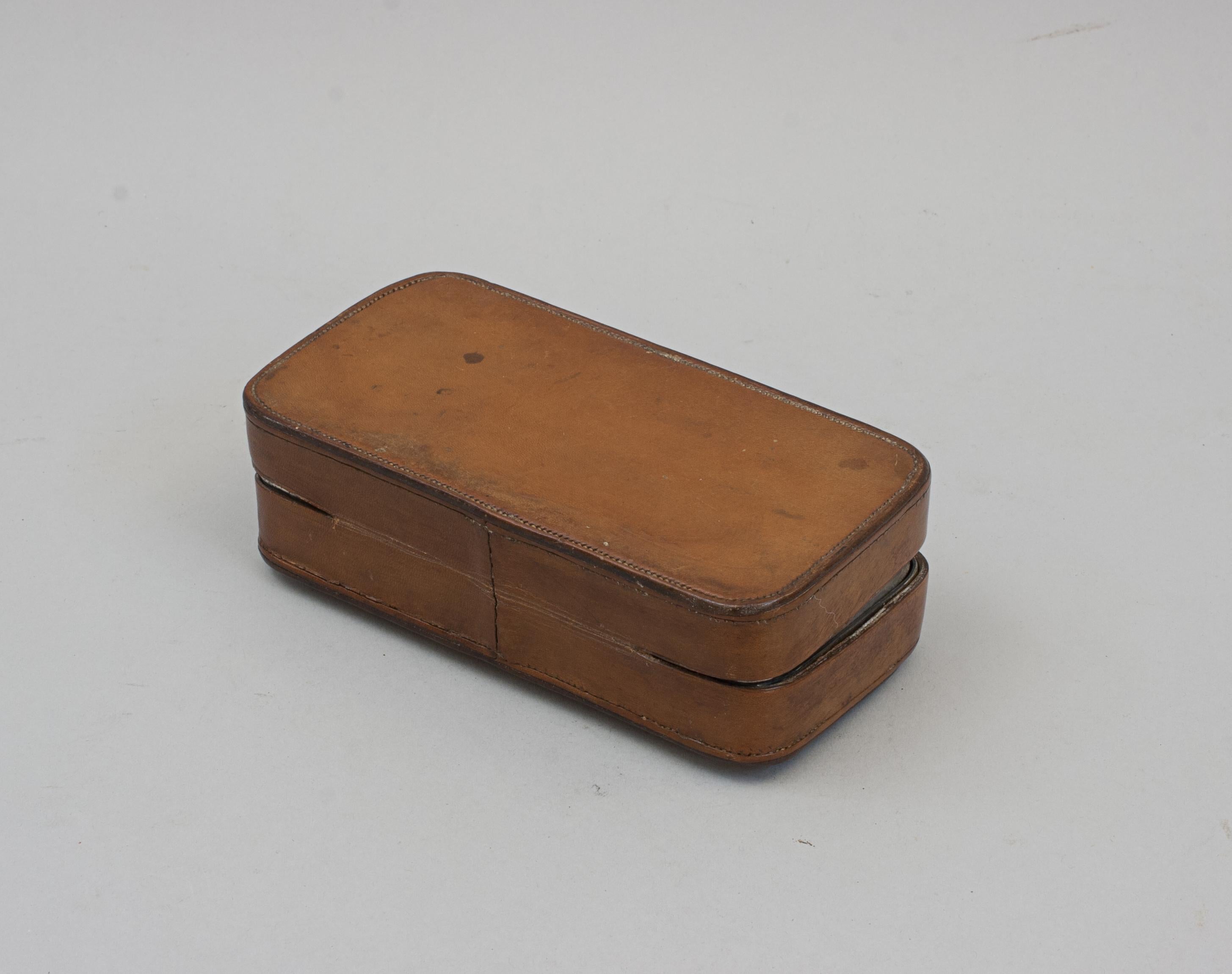 Late Victorian Epns Sandwich Box in Leather Case For Sale