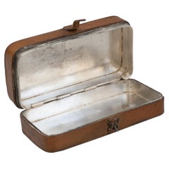 Vintage Epns Sandwich Box in Leather Case