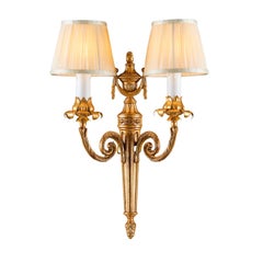 Epoca Lampadari 2-Light Antique Gold Brass Wall Sconce