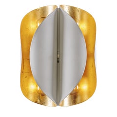 Epoca Lampadari 4000/A4 4-Light White and Gold Sconce