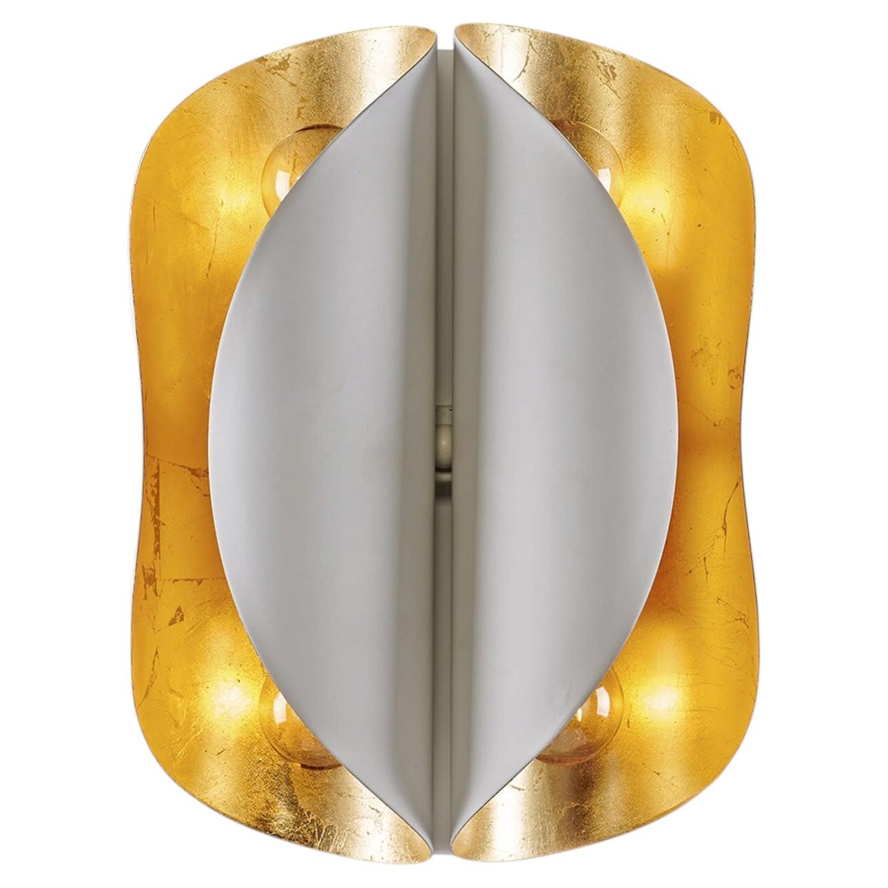 Epoca Lampadari 4000/A4 4-Light White and Gold Sconce